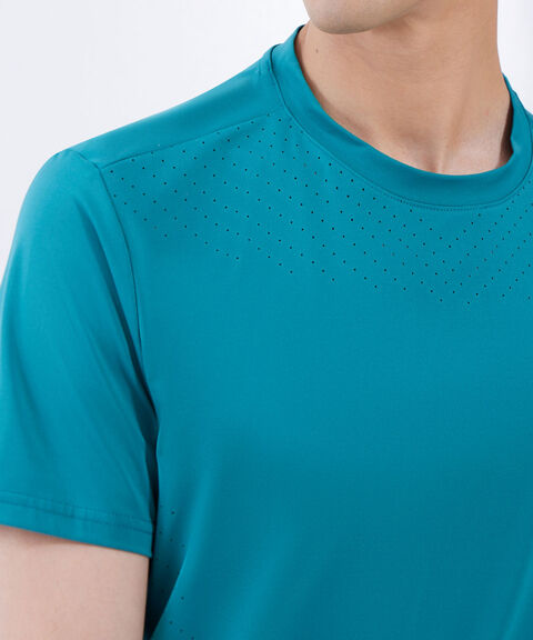 Camiseta Deportiva Cuello Redondo, Verde, hi-res image number null