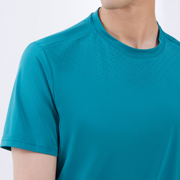 Camiseta Deportiva Cuello Redondo, Verde, hi-res image number null