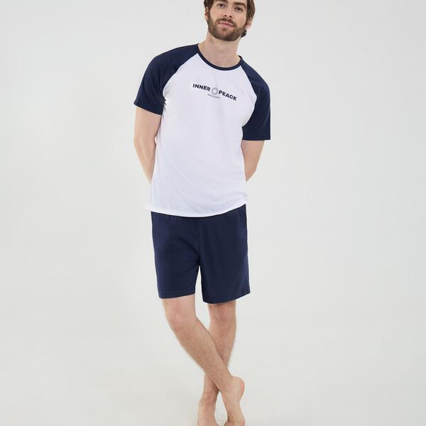 Pijama de pantalonetas para hombre image number null