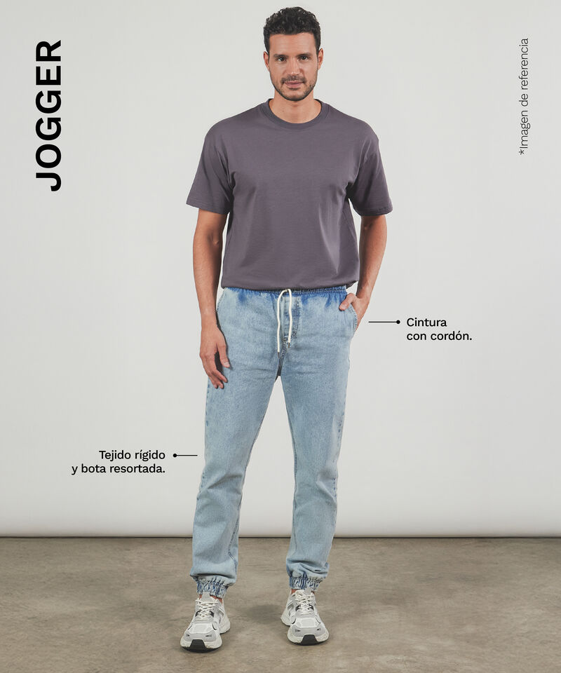 Jean Jogger Bolsillos Diagonal, Azul, hi-res