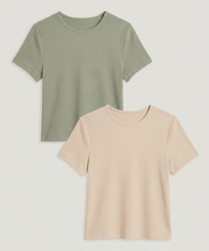 Camiseta Crop Manga Corta, , hi-res