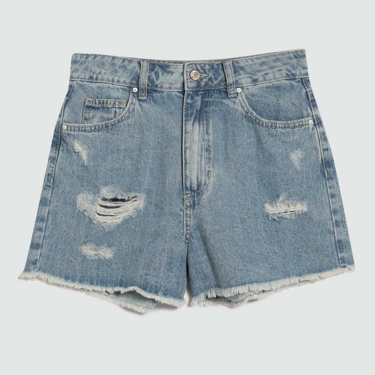Short Tiro Alto En Denim compra online OSTU