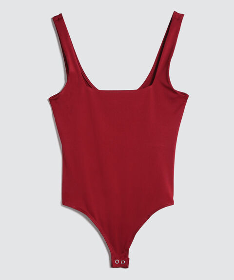 Body con Escote Cuadrado, Vino, hi-res