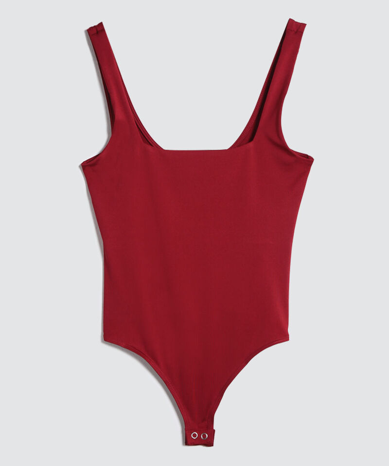 Body con Escote Cuadrado, Vino, hi-res