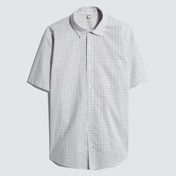 Camisa Manga Corta Estampada, Vino, hi-res
