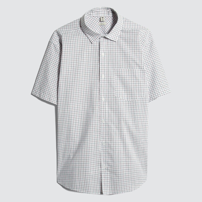 Camisa Manga Corta Estampada, Vino, hi-res