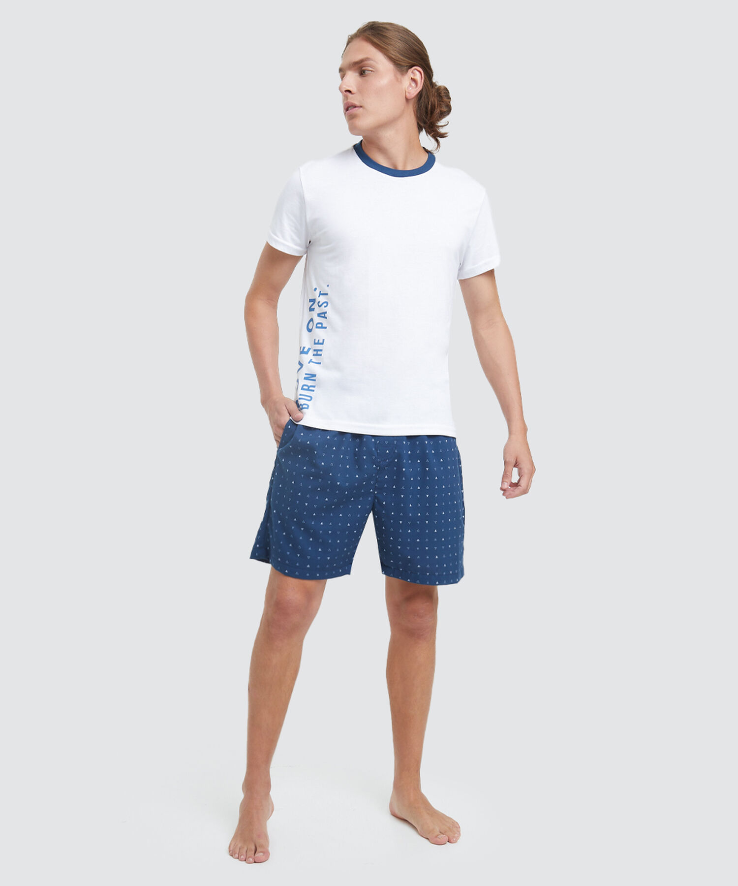 Pijama de pantalonetas para hombre