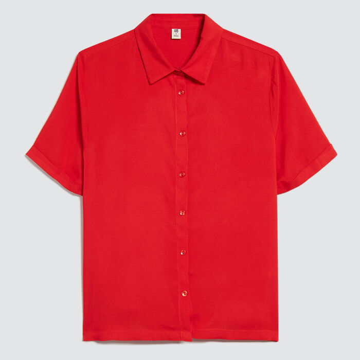 Camisa Manga Corta, Rojo, hi-res