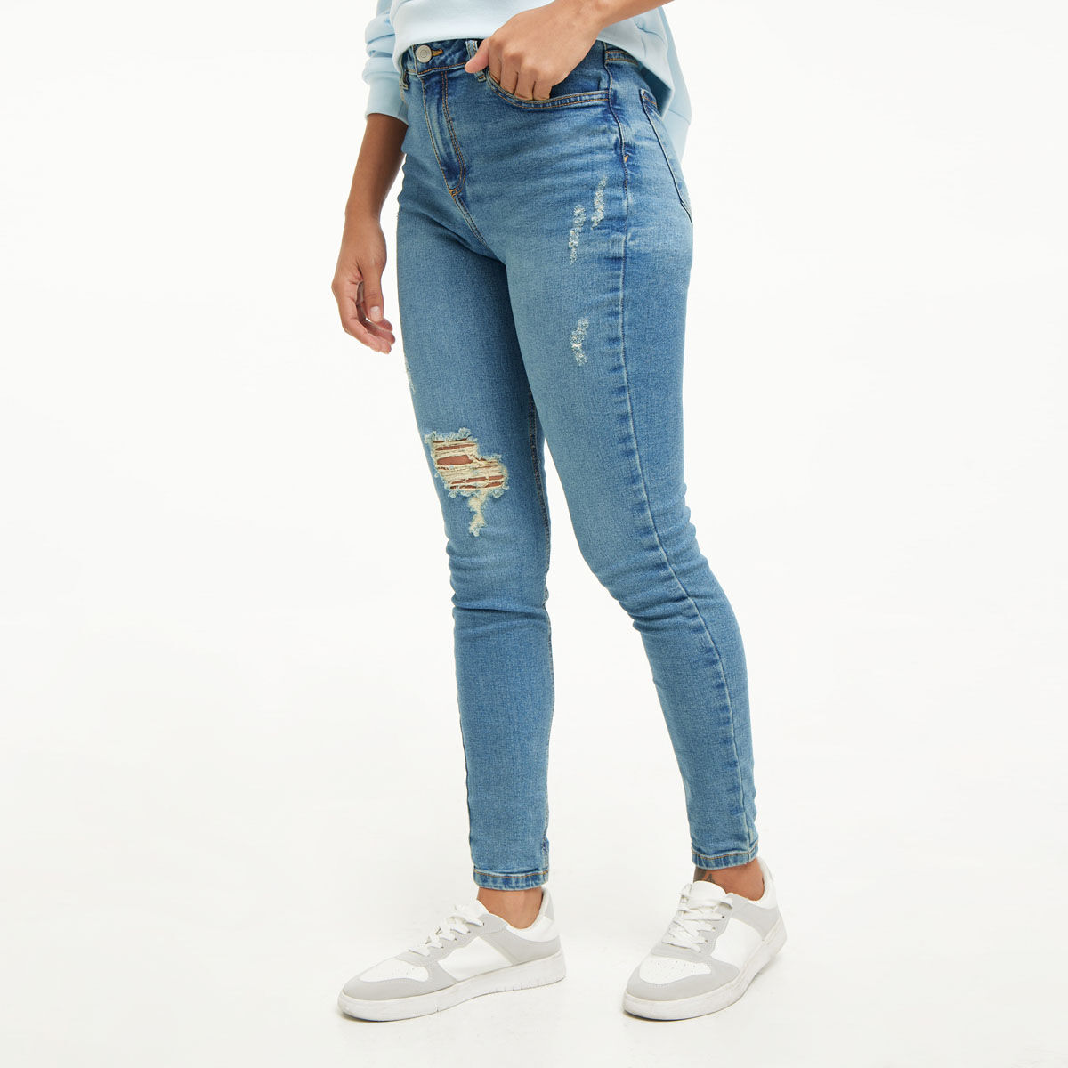 Jean Skinny Con Rotos compra online OSTU