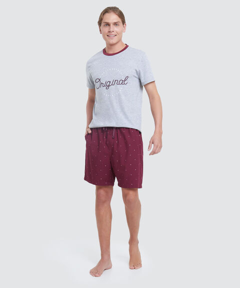 Pijama de pantalonetas para hombre image number null