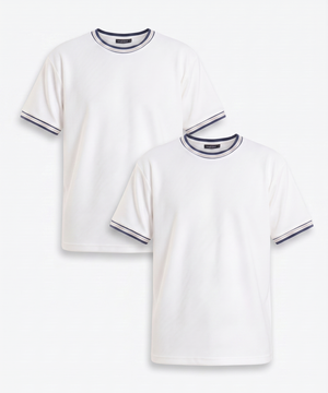 Camiseta Rib Cuello Contraste, , hi-res