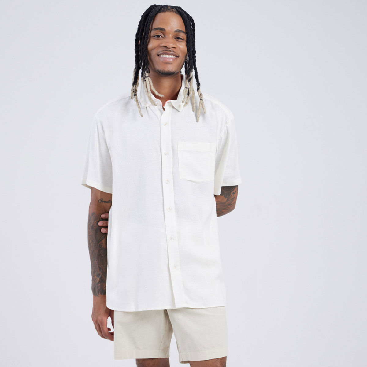 Camisa Manga Corta Con Bolsillo