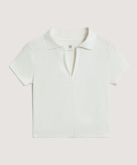 Polo Crop, Blanco, hi-res image number null