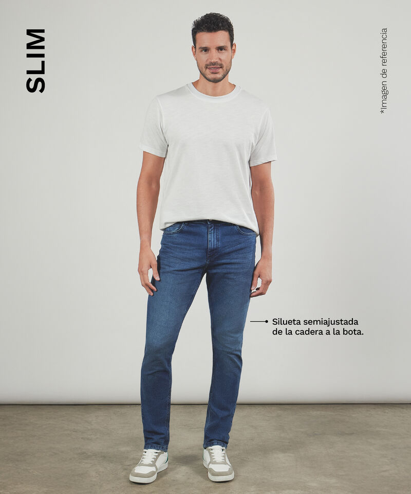 Jeans B&aacute;sico Slim, AzulMedio, hi-res