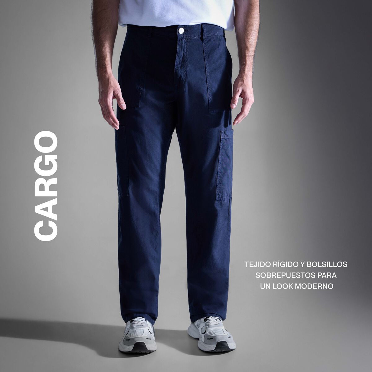 Jeans Regular Cargo, Verde, hi-res
