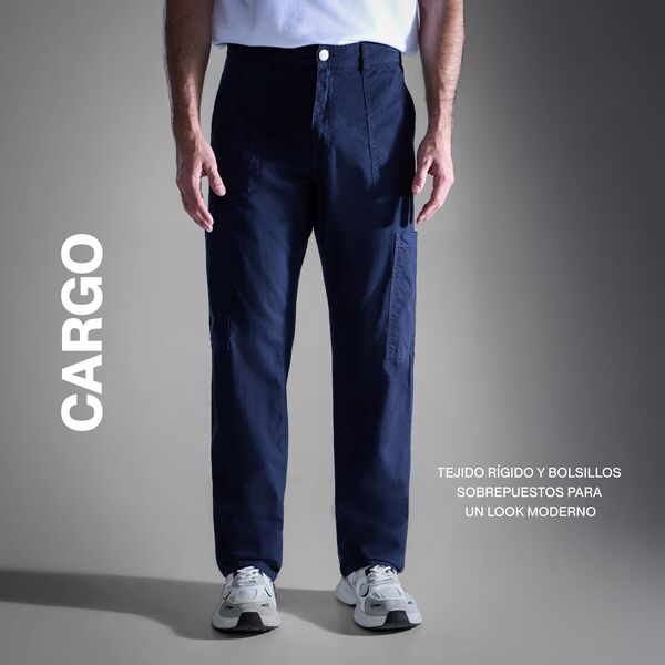 Jeans Regular Cargo, Verde, hi-res