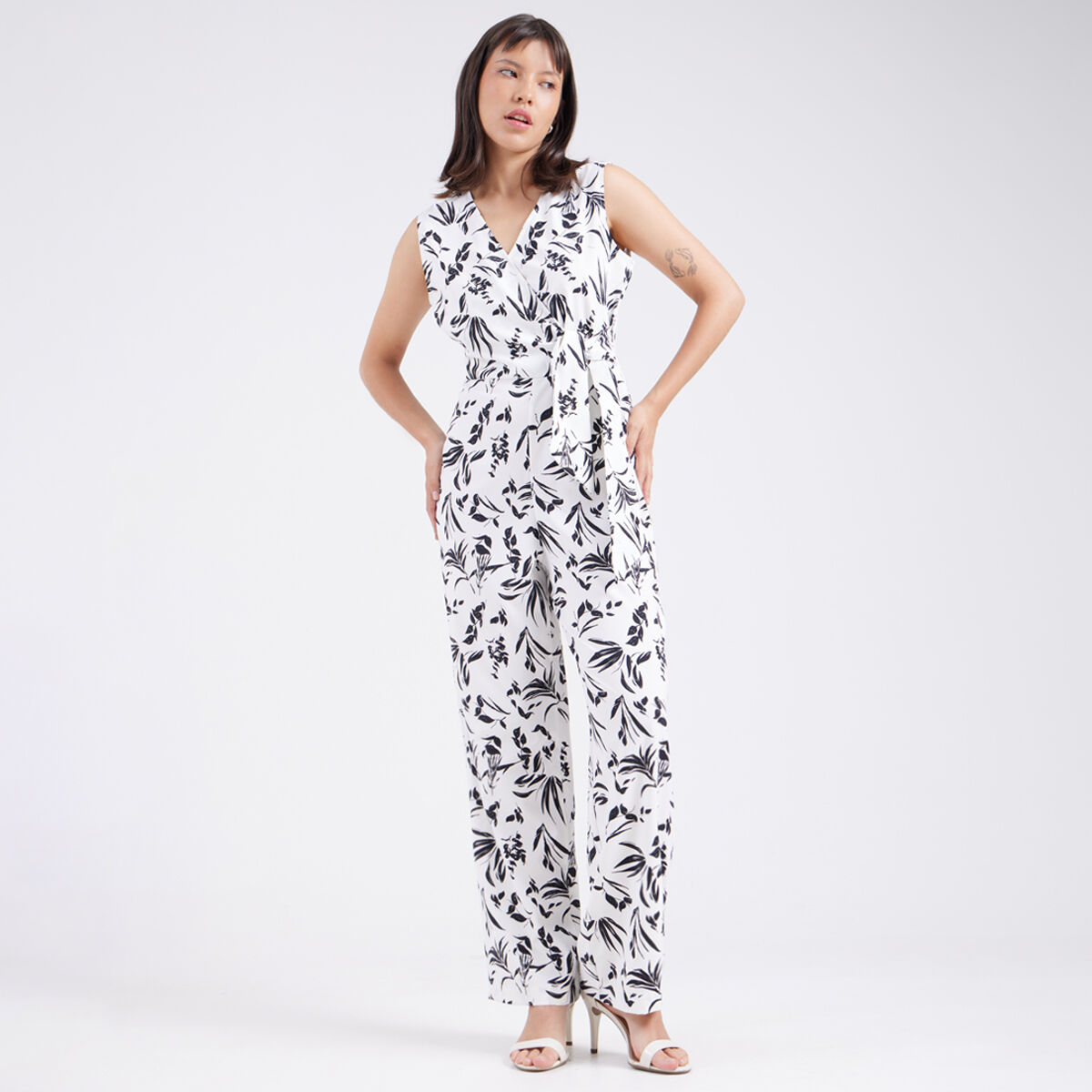 Enterizo Con Estampado De Hojas