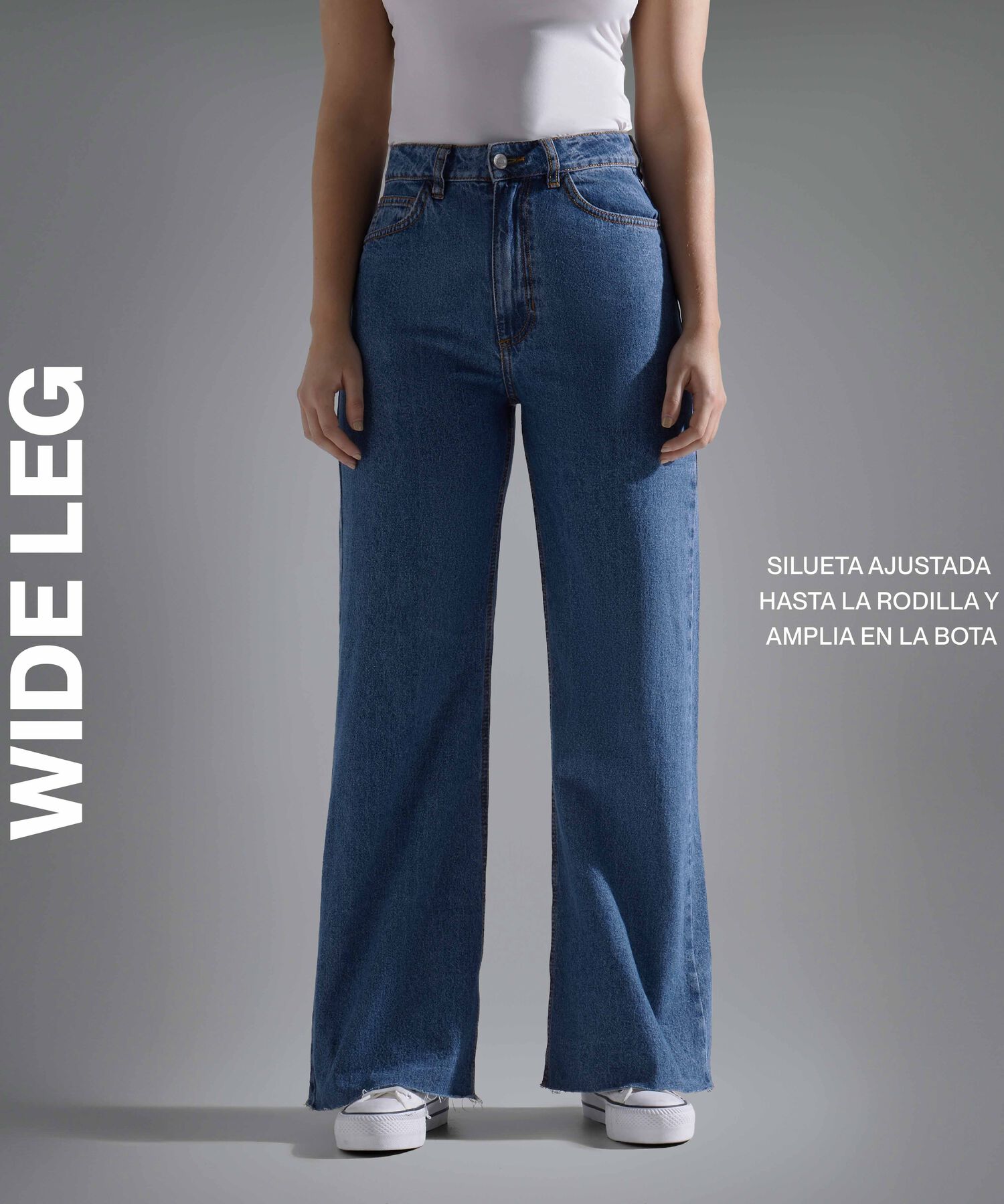 Jean Wide Leg Minimal Off White, Crudo, hi-res