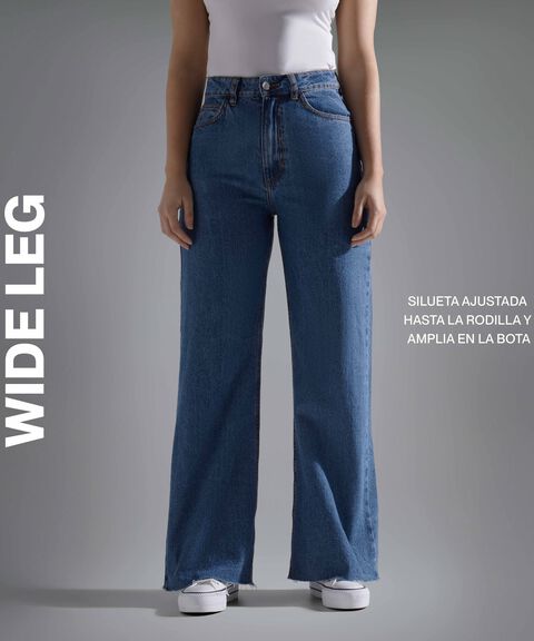 Jean Wide Leg Minimal Off White, Crudo, hi-res