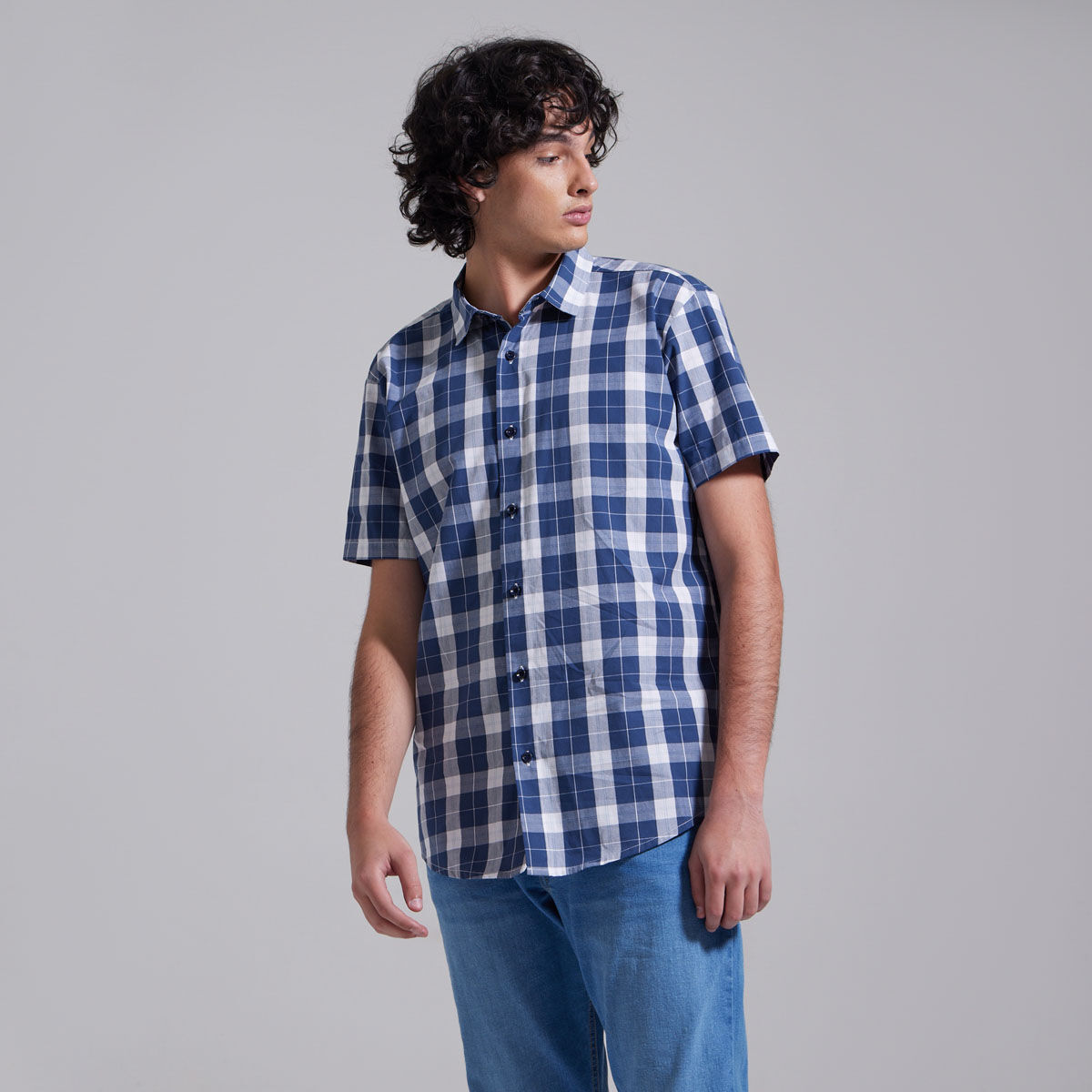 Camisa Manga Corta A Cuadros