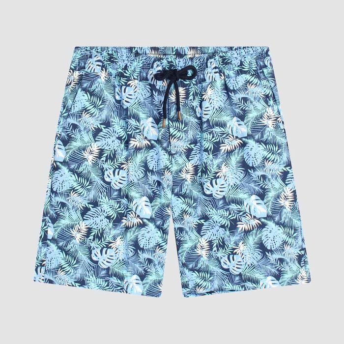 Bermuda Para Hombre Tipo Cargo Estampado Floral, Verde1, hi-res