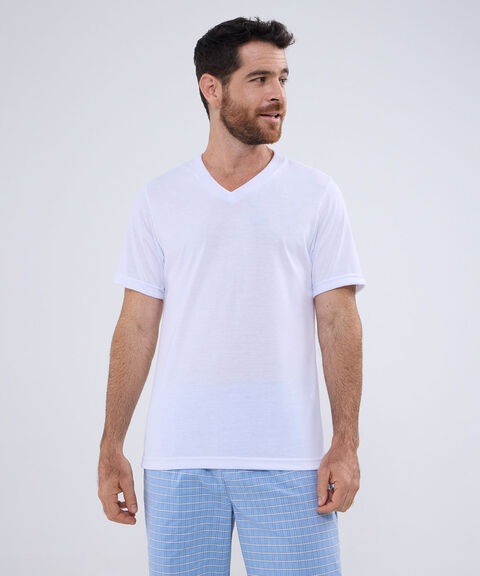 Camisetas interior cuello V